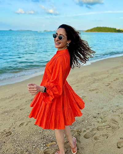 Pragya Jaiswal photoshoot on the shore of beach