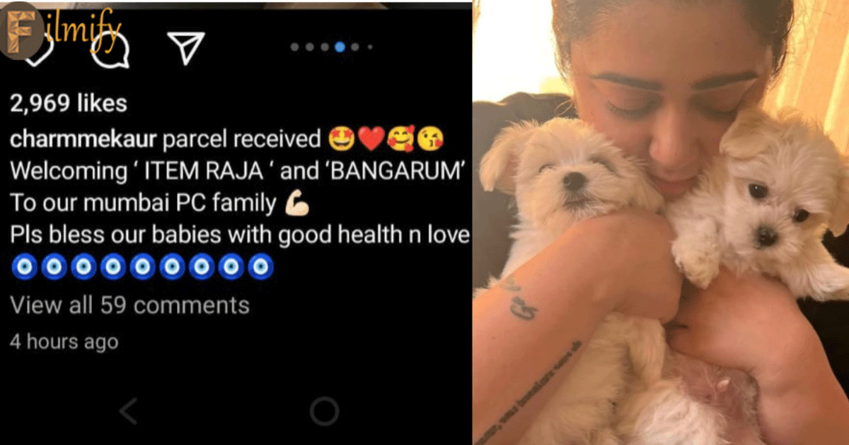 Charmi gave such names to her pets.. The post went viral