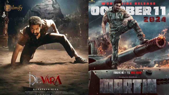 Dhruv Sarja Martin Movie Clash With NTR Devara Movie