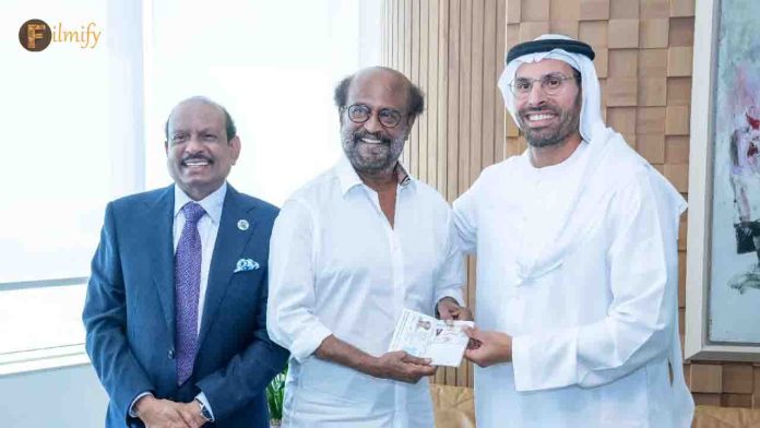 Superstar Rajinikanth got UAE Golden Visa