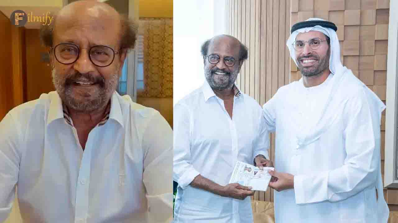 Superstar Rajinikanth got UAE Golden Visa