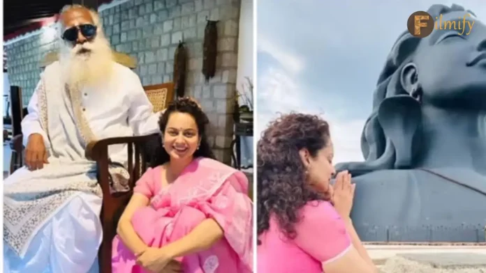 Kangana Ranaut seeks blessings from Sadhguru in Coimbatore after election win