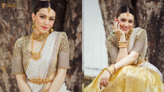 Hansika is shining like gold