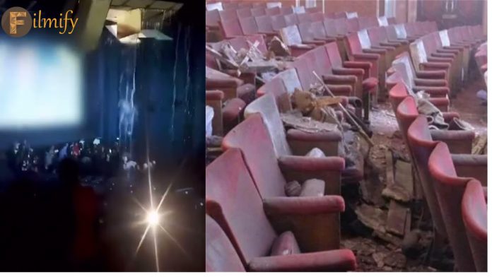 Movie Theater : 4D effect... The ceiling collapsed while watching the movie..!