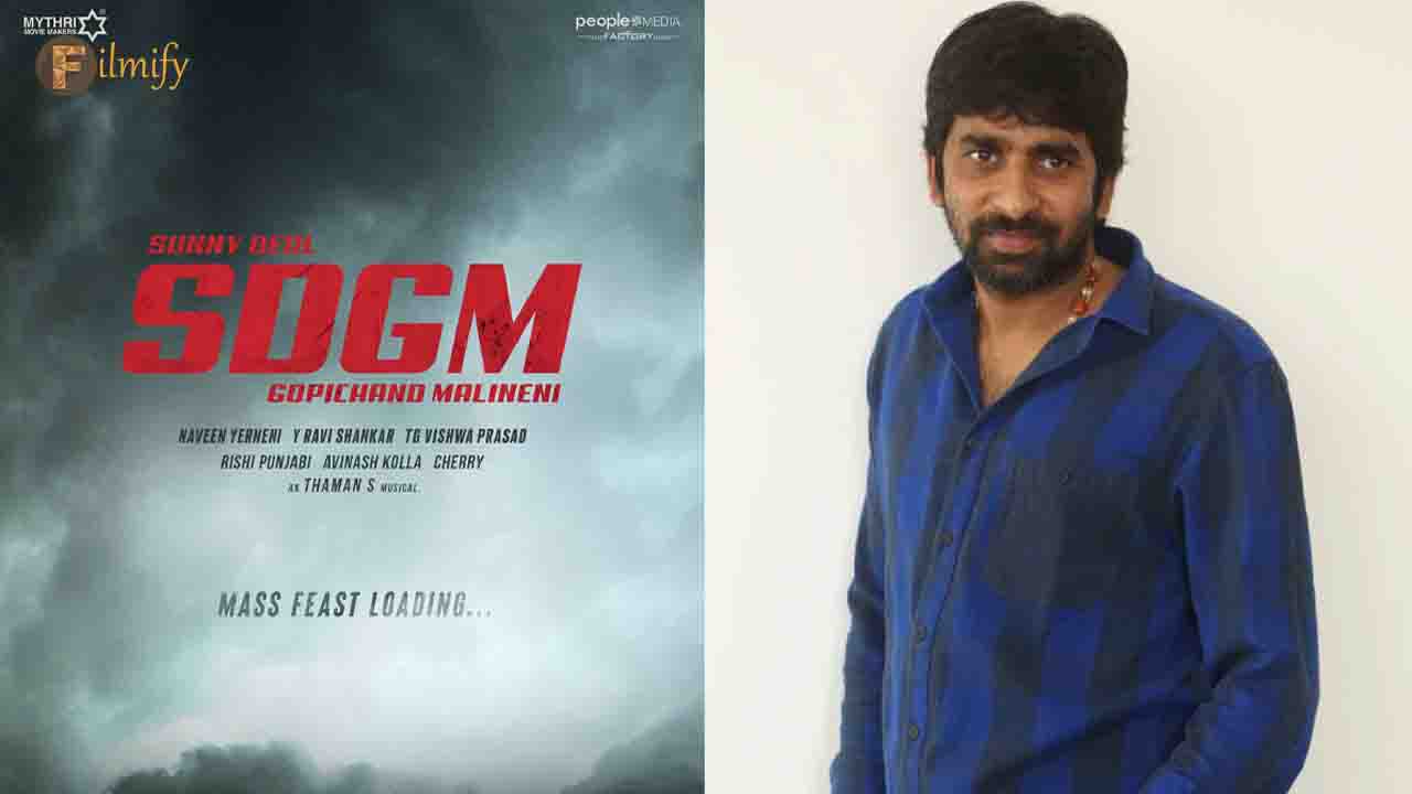 Gopichand Malineni & Sunny Deol movie SDGM Announcement 