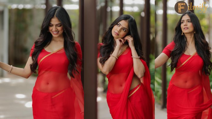 malavika mohanan latest saree photos viral in social media