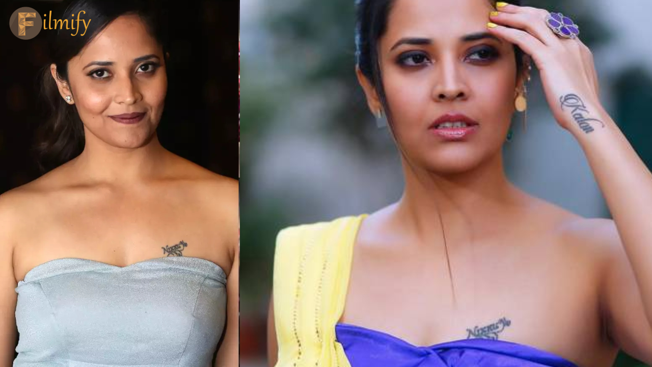 Anasuya: Anu's tattoo in secret place.. Youth getting hot..!