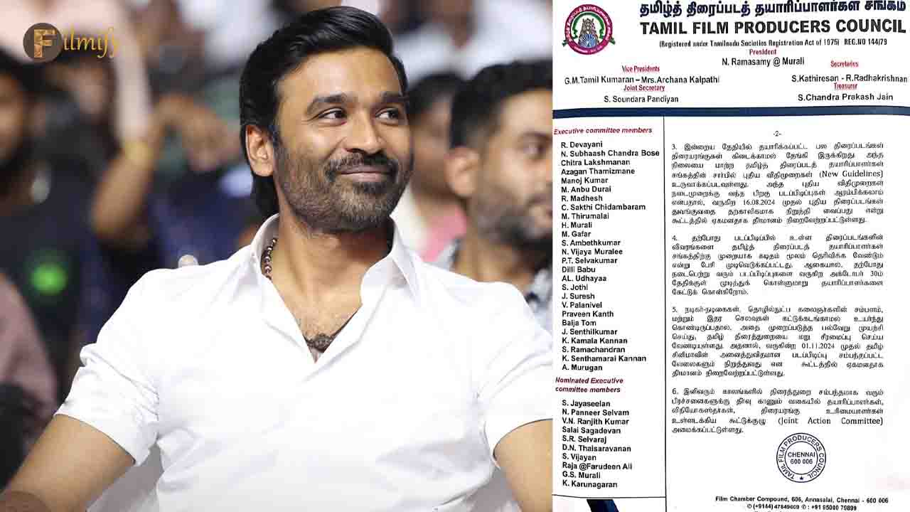 Kollywood Film Producers Council is fire on Dhanush 