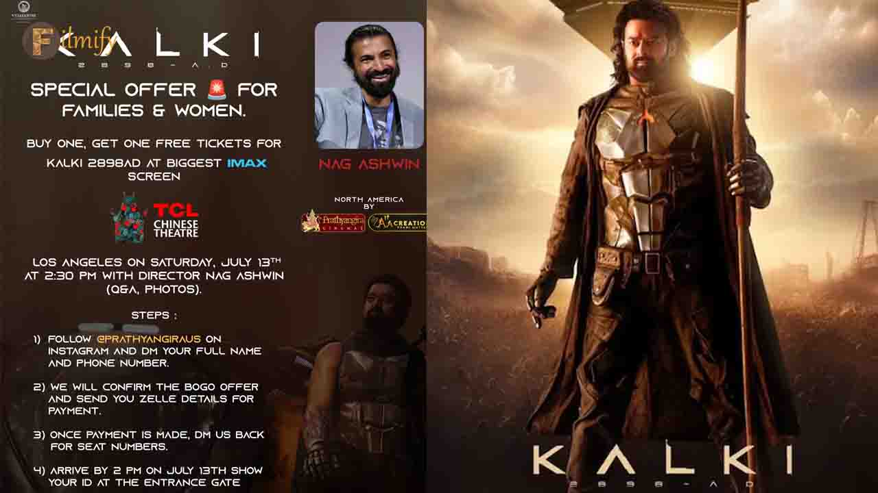 Buy One Get One Free Ticket Offers for Kalki2898AD Movie