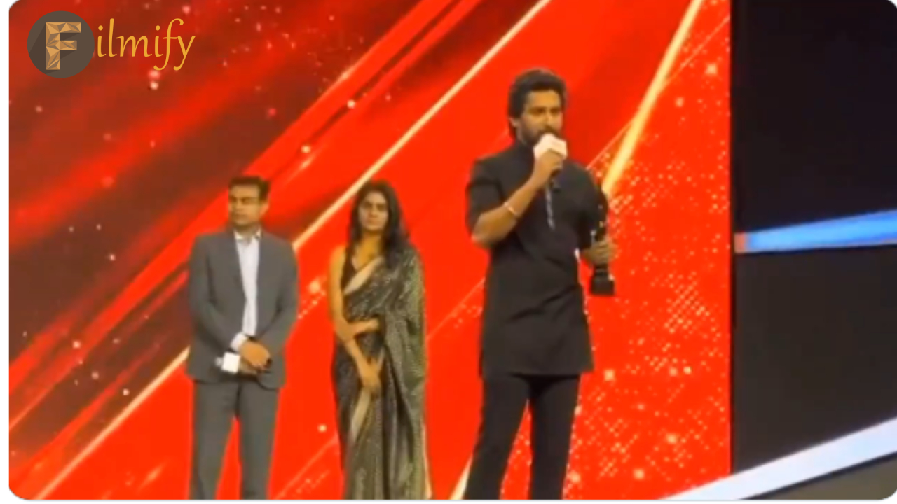 Nani : All interest in awards is lost... Nani's sensational comments on the stage of Film Fair Awards