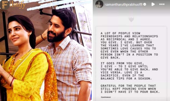 Samantha: Sam can't forget her love for Chaitu.. Post viral..!