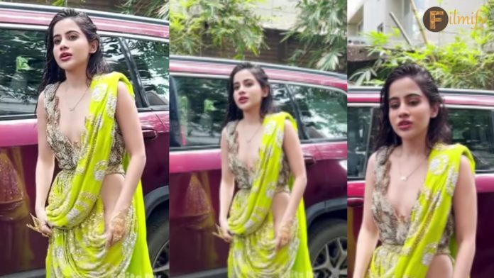 Urfi Javed latest saree video viral in social media