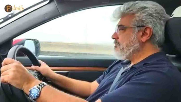 Thala Ajith drove the car at a speed of 234 km