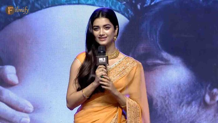 Bhagyasree Borse speech at the pre-release event of Mr. Bachchan movie