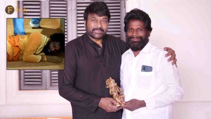 Megastar Chiranjeevi honored his fan Eswariah's family