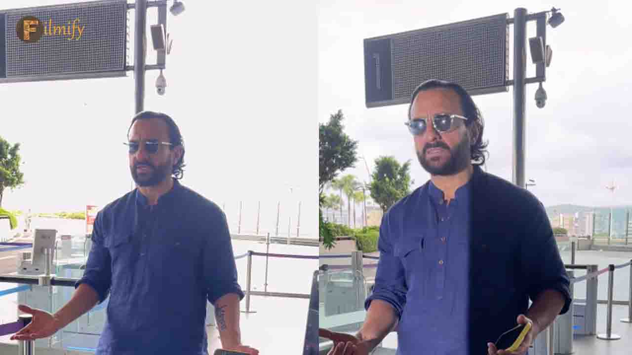 Bollywood star Saif Ali Khan is angry with media