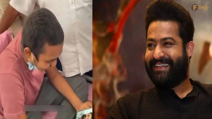 devara- jr ntr video call to his fan who is suffering with bone cancer