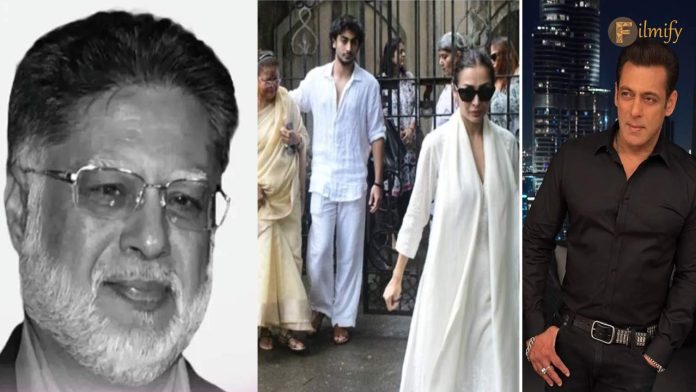 salman-khan-Malaika Arora's Father's Funeral