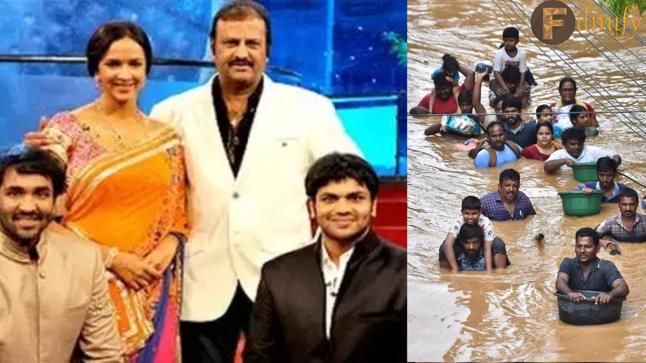 Manchu family did not help the flood victims of Telugu states