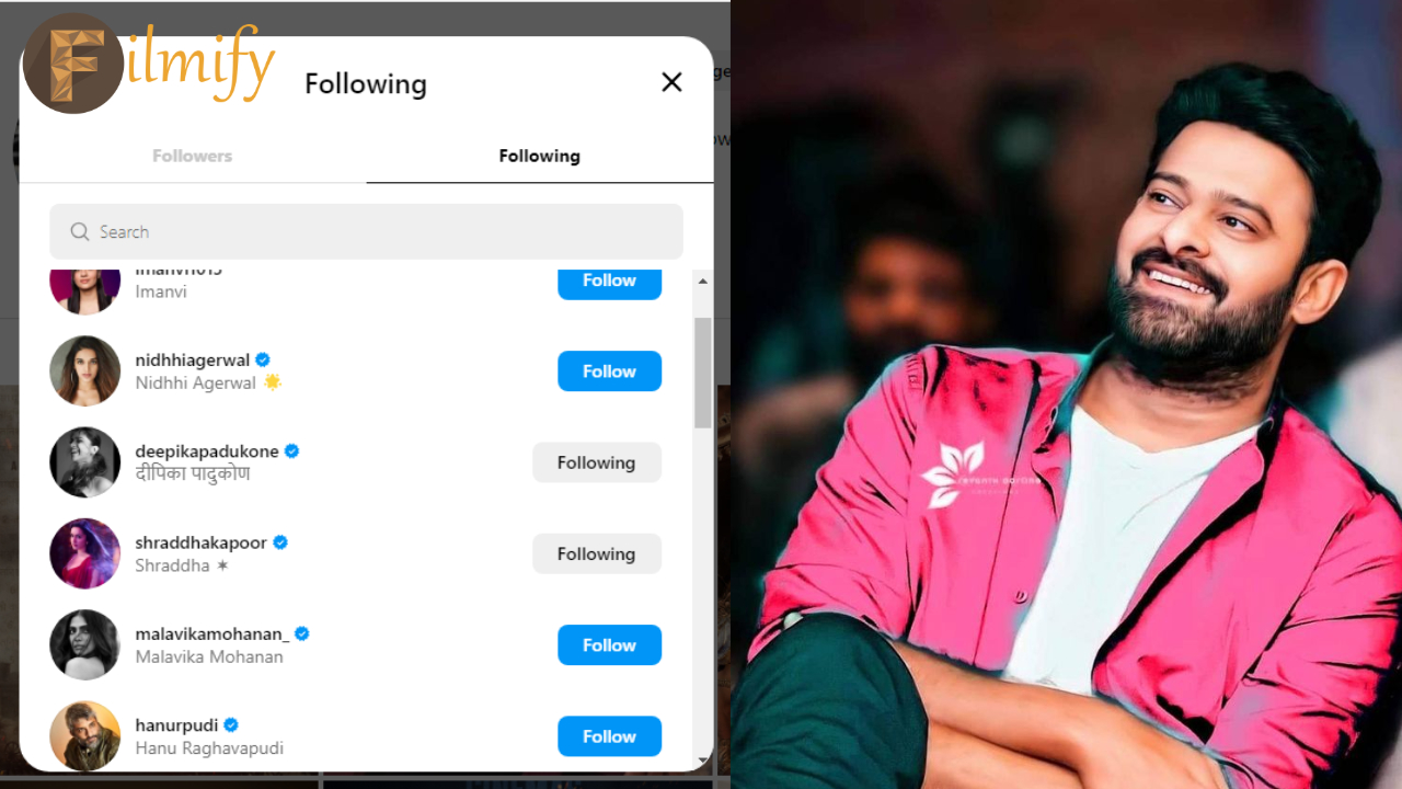 Prabhas: 12.8 million followers.. but shock if you know the number of Prabhas followers..!