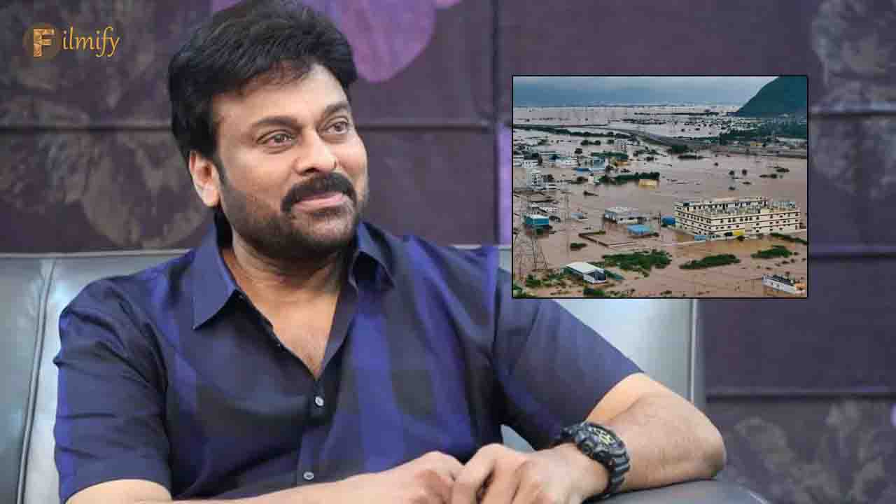 Chiranjeevi stands by the flood victims. Megastar announced a donation of 1crore